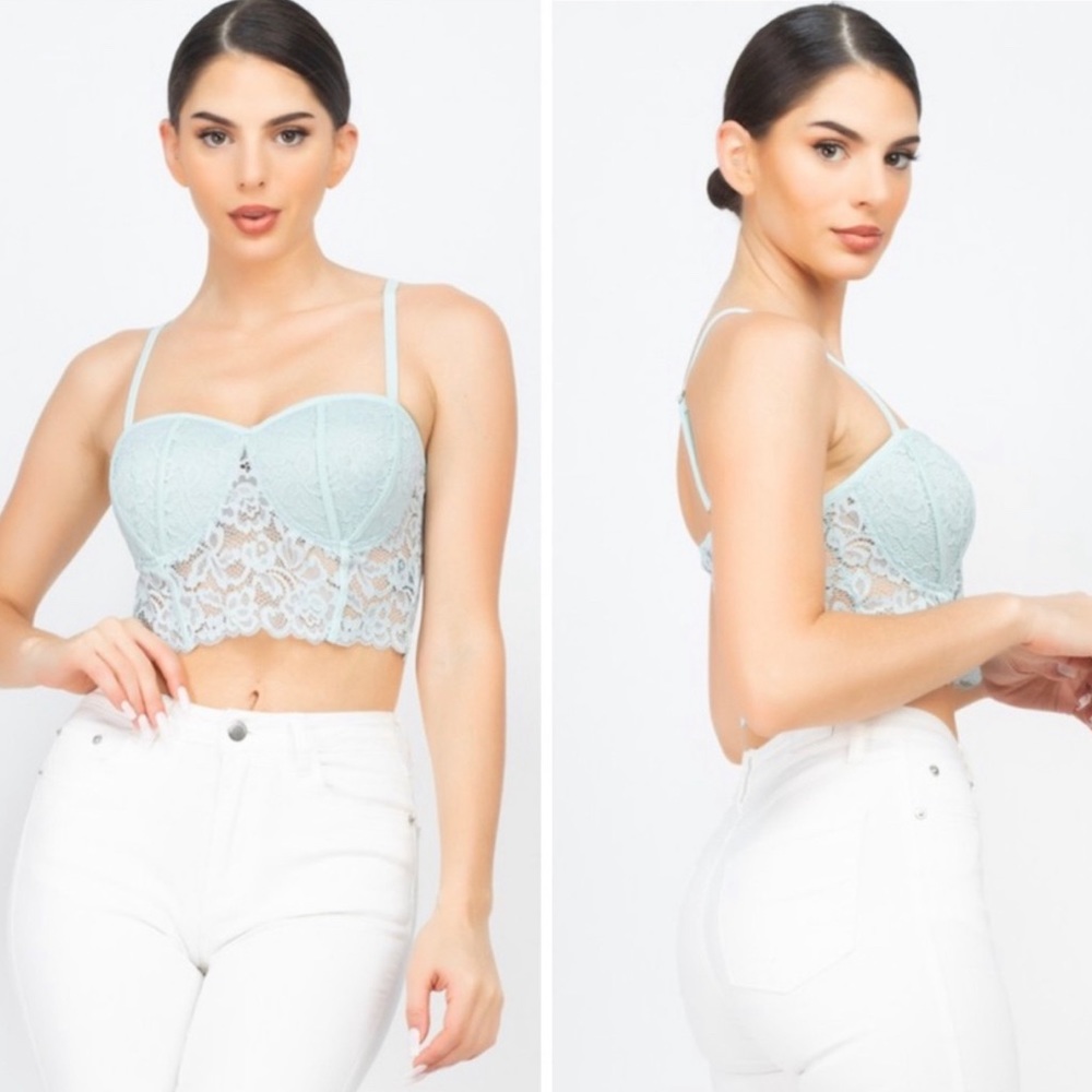 Underwire bralette in mint
